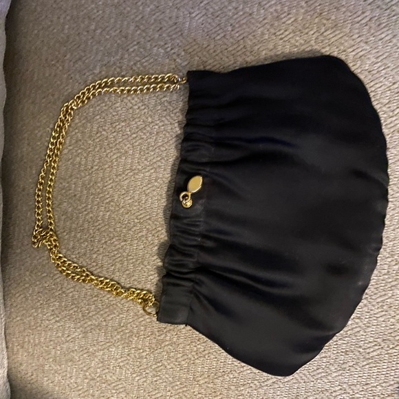 Gray leather Clutch with  handle brown leather black bag all three bags vintage - Picture 2 of 3